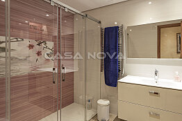 Modern bathroom with elegant glass shower